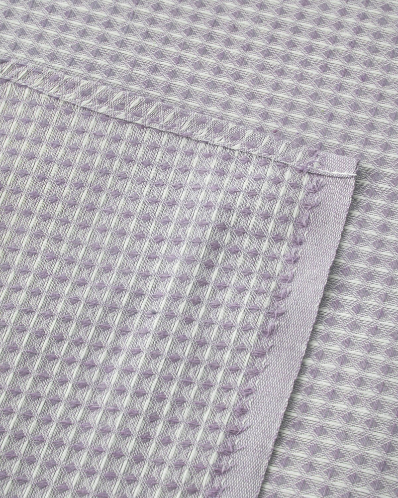 Modern Grid Çift Kişilik Pike 180x220 cm Lila