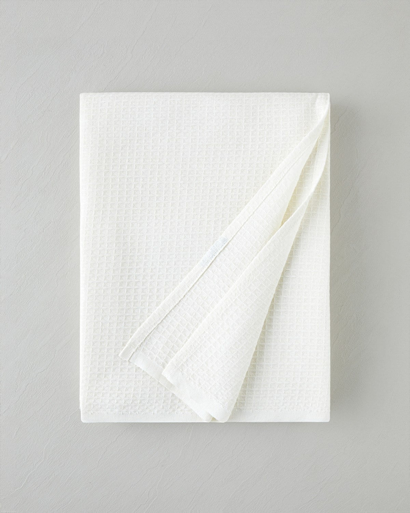 Modern Grid Çift Kişilik Pike 180x220 cm Ekru