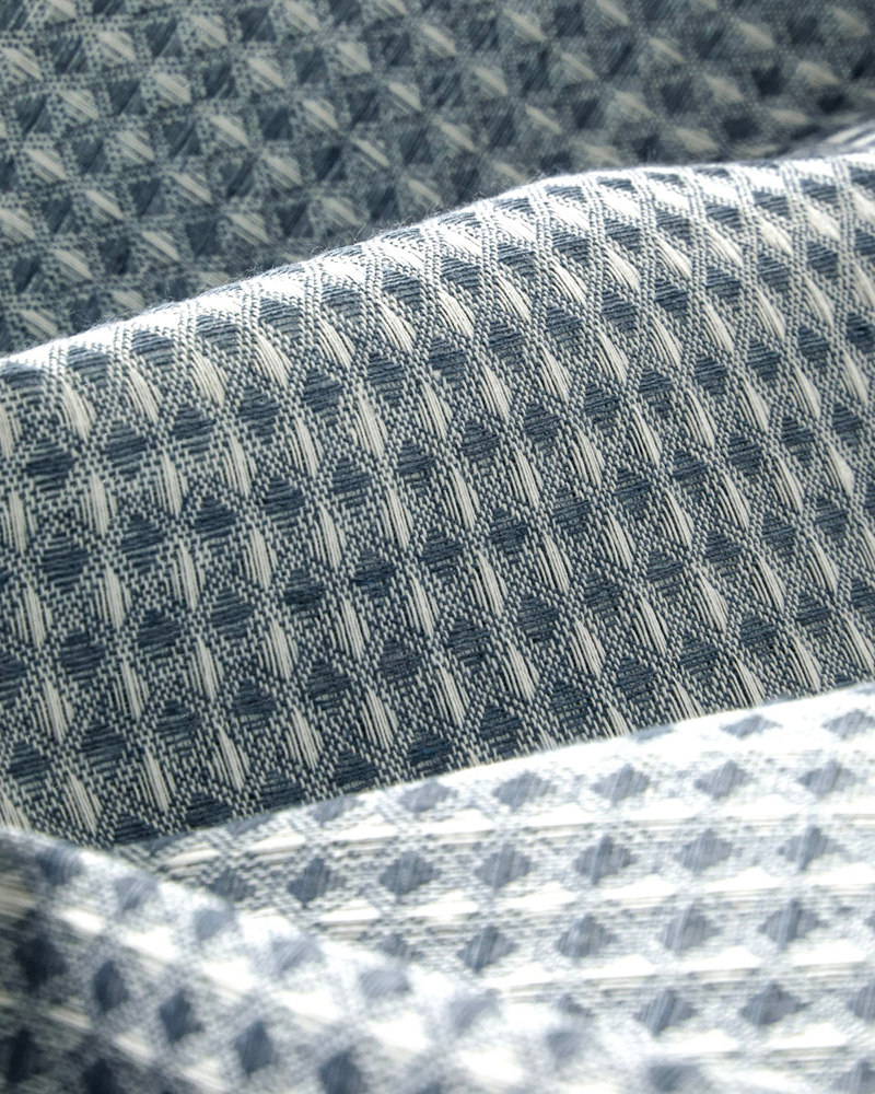 Modern Grid Tek Kişilik Pike 150x220 cm Lacivert