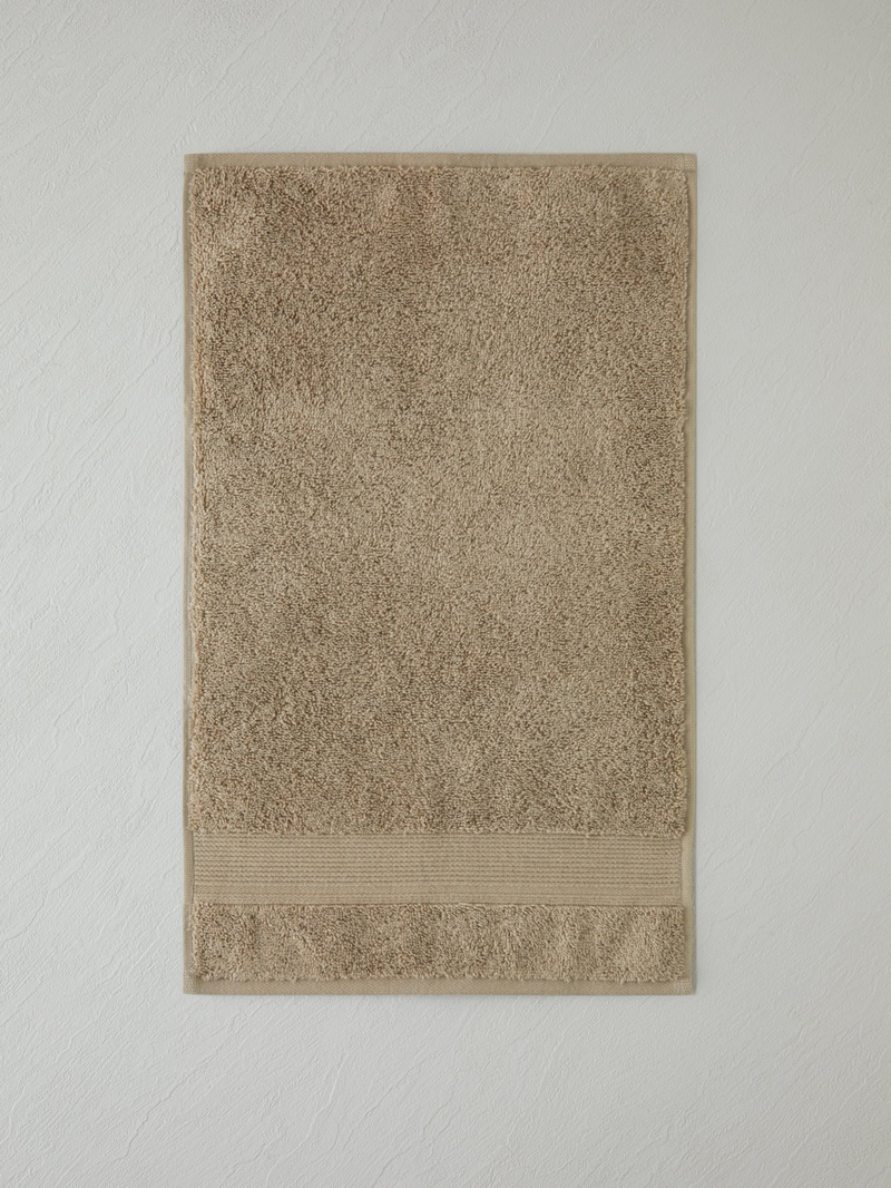 Modern Line Pamuk 3'lü Havlu Seti 30x50 cm Koyu Bej