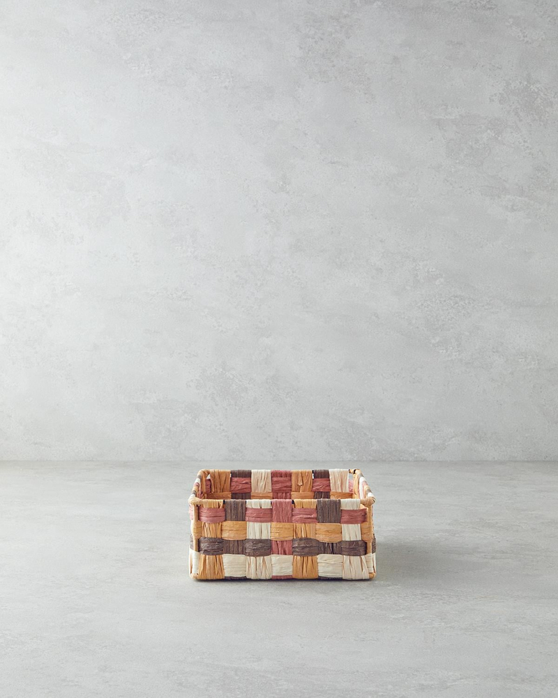 Modern Square Kağıt İp Sepet Kahve
