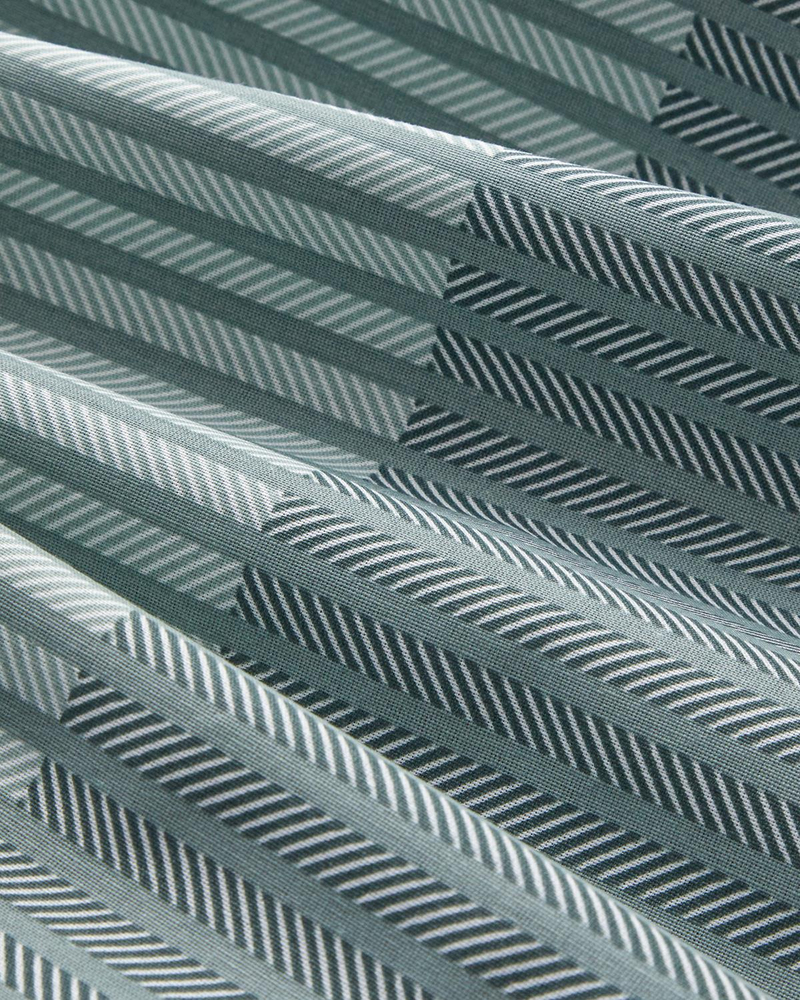 Modern Strip Kolay Ütülenir Çift Kişilik Nevresim Takımı 200x220 cm Yeşil
