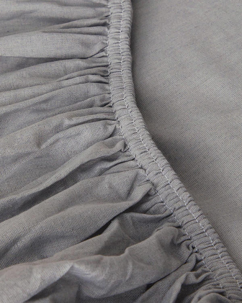 Modern Stripe Polycotton Tek Kişilik Uyku Seti Antrasit