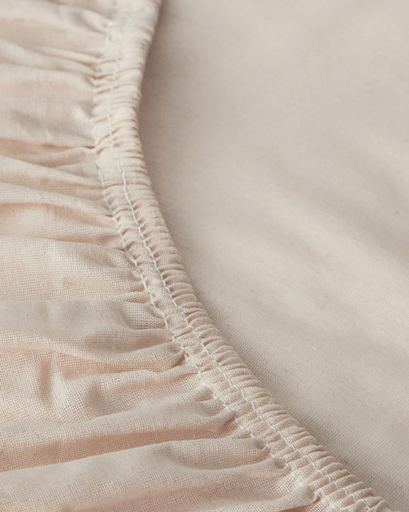 Modern Stripe Polycotton Tek Kişilik Uyku Seti Bej