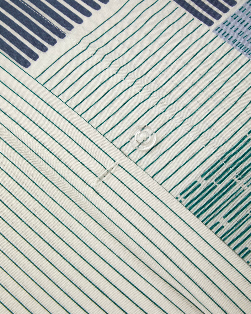 Modern Weave Kolay Ütülenir King Size Nevresim Seti 240x220 cm Koyu Yeşil-Turuncu