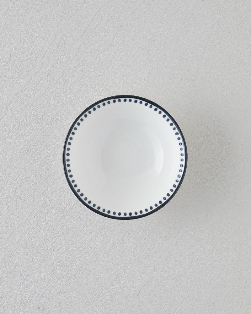 Monarch Porselen Kase 14 cm Siyah - Beyaz