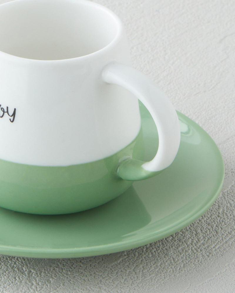 Mood Cups New Bone China 8 Parça 4 Kişilik Kahve Fincan Takımı 90 ml Renkli