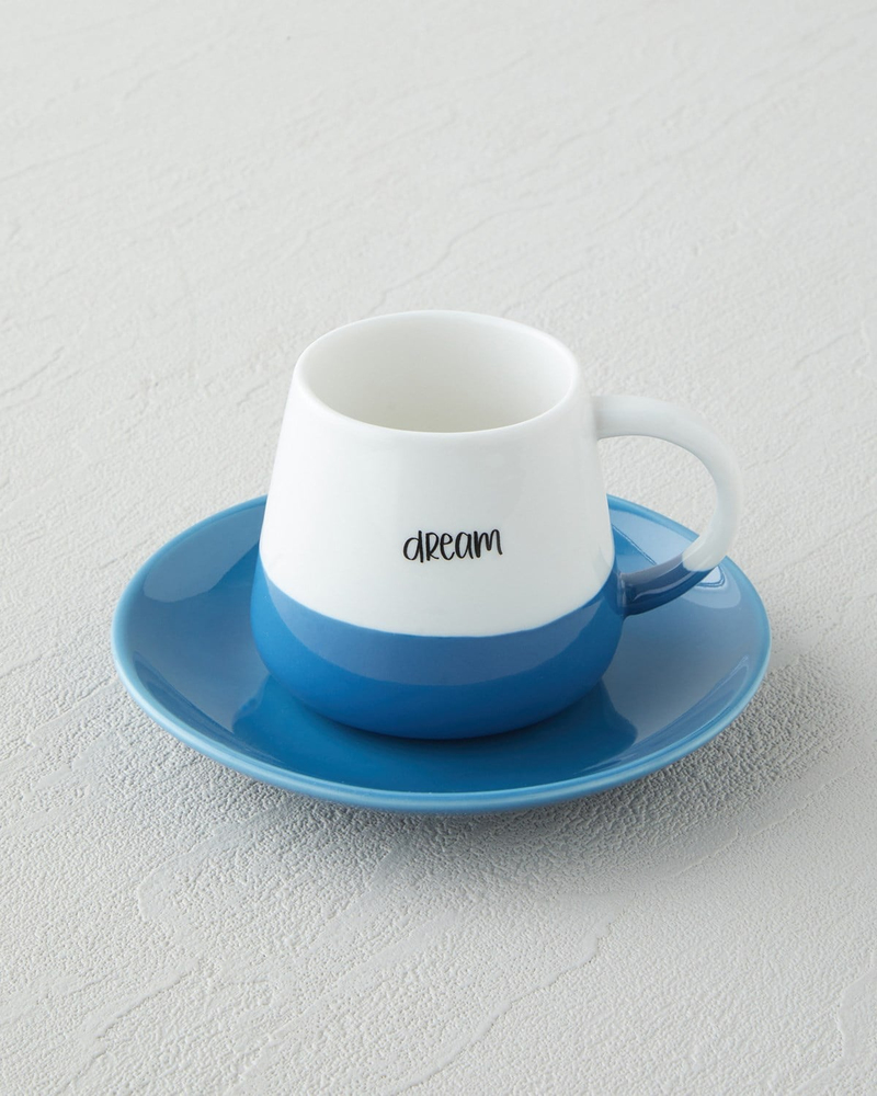 Mood Cups New Bone China 8 Parça 4 Kişilik Kahve Fincan Takımı 90 ml Renkli