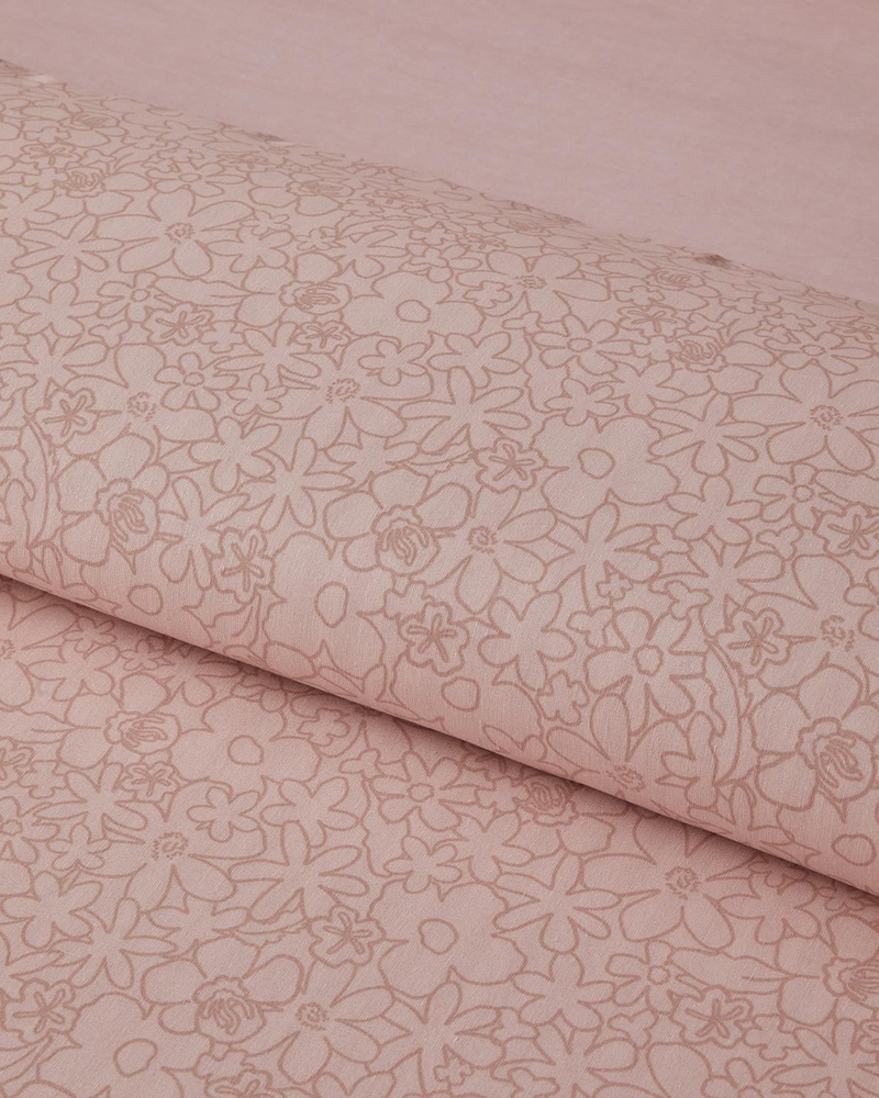 Mosaic Blossom Kolay Ütülenir Çift Kişilik Nevresim Takımı 200x220 cm Pembe