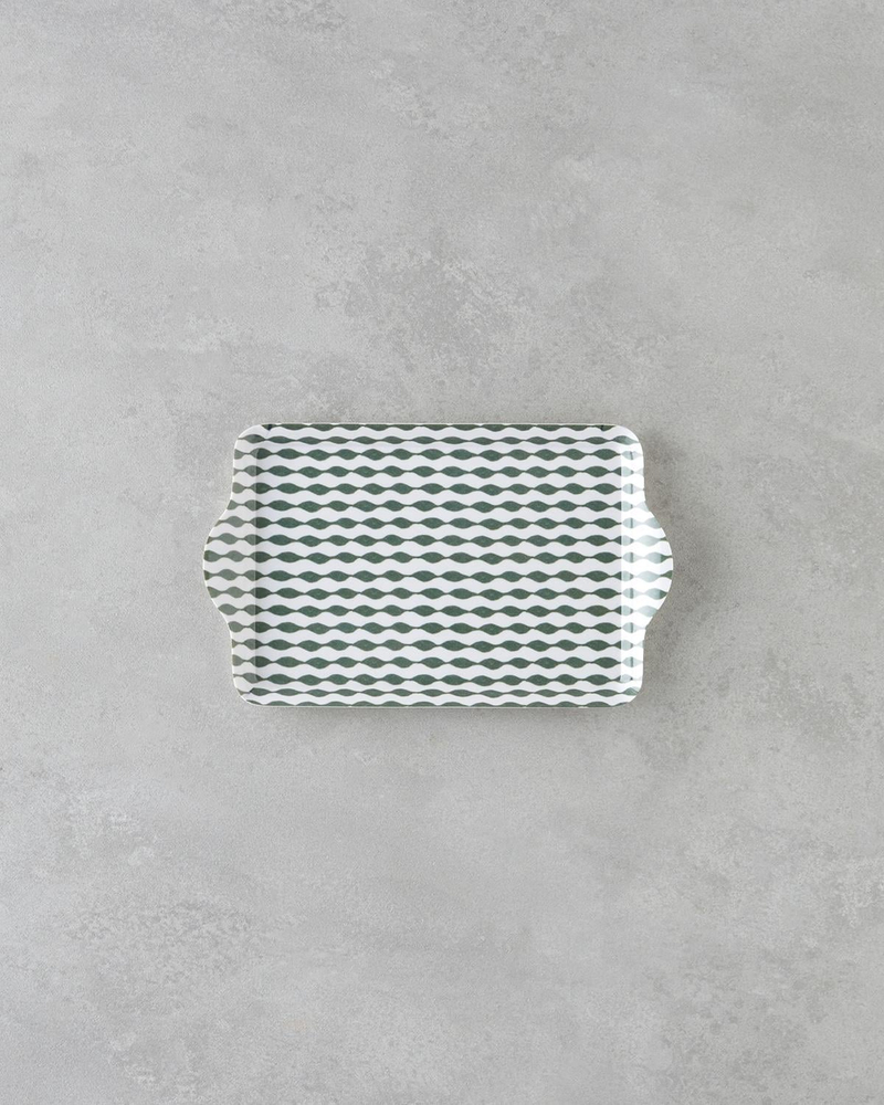 Mossica Melamin Tepsi 24x14 cm Yeşil