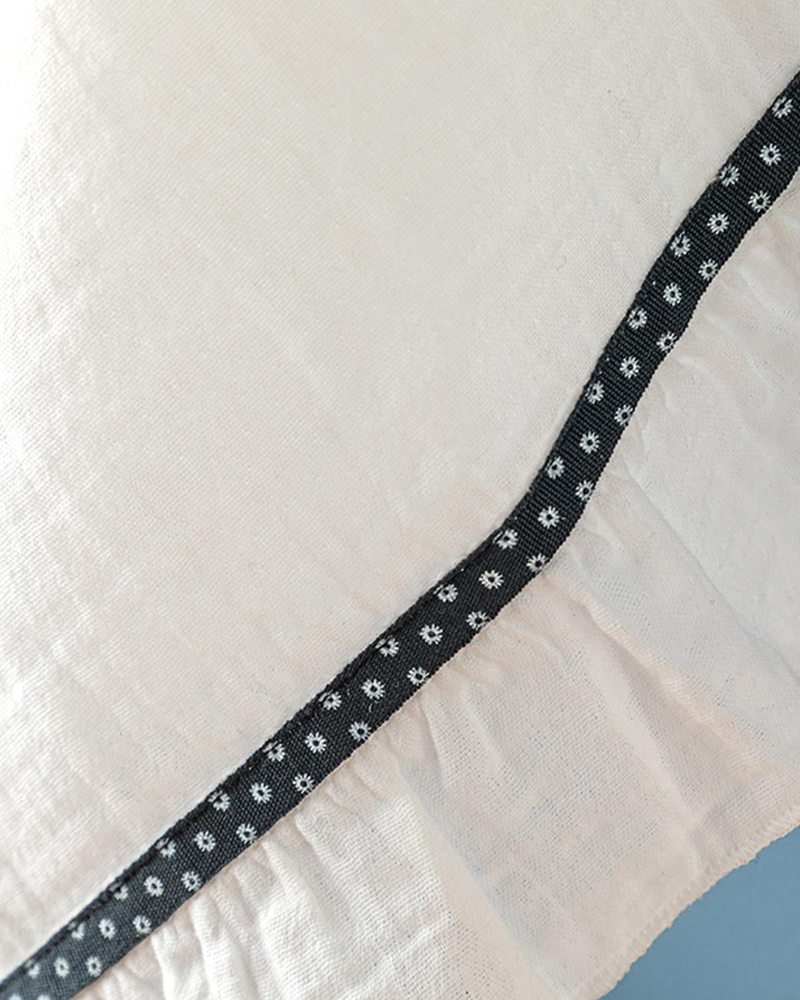 Müslin Pamuk Fırfırlı Kurulama Bezi 40x60 cm Beyaz