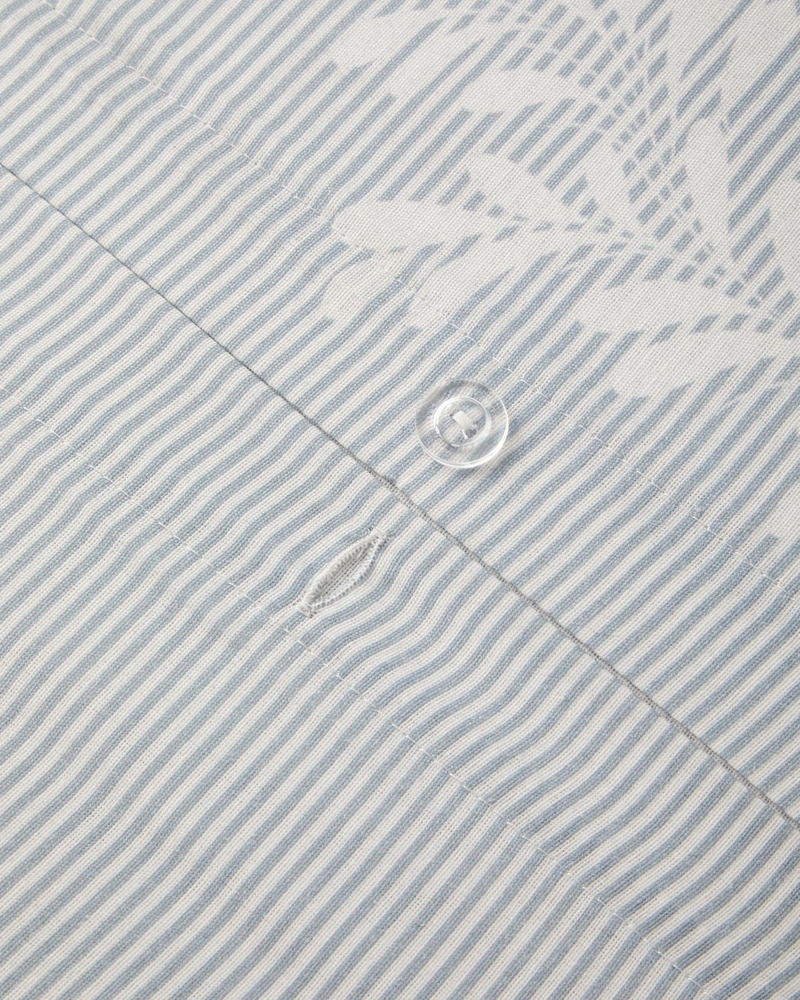 Nautical Flora Kolay Ütülenir Çift Kişilik Nevresim Seti 200x220 cm Açık Mavi