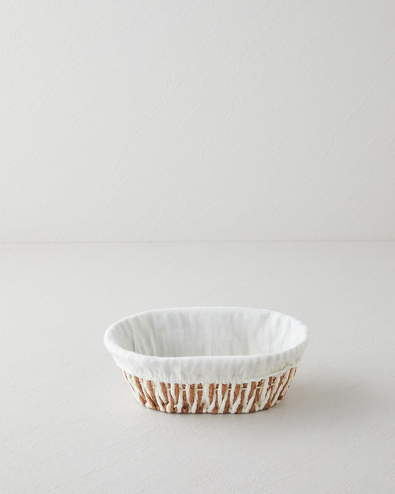 Navessa Kağıt Ekmek Sepeti 24x18x8 cm Krem