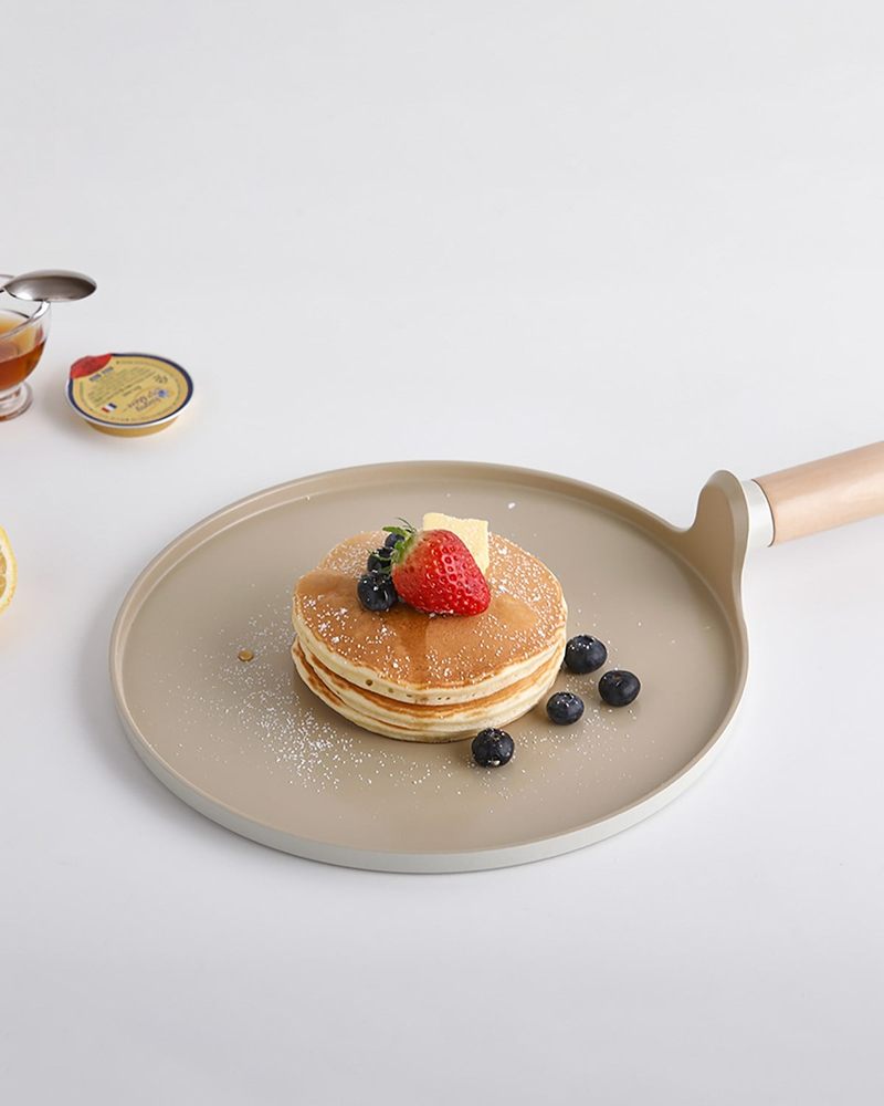 Neoflam Fika Alüminyum Krep Saklama Kabı 22x5,5 cm Bej