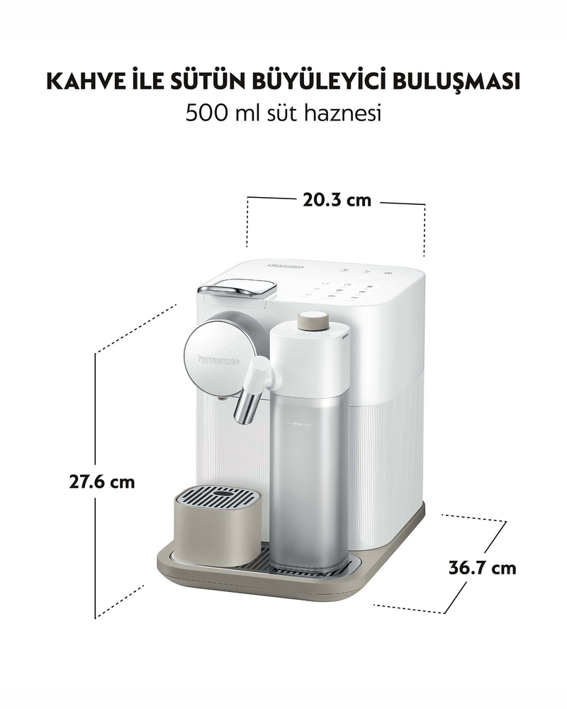 Nespresso F541 Gran Latissima Süt Çözümlü Espresso Makinesi Beyaz