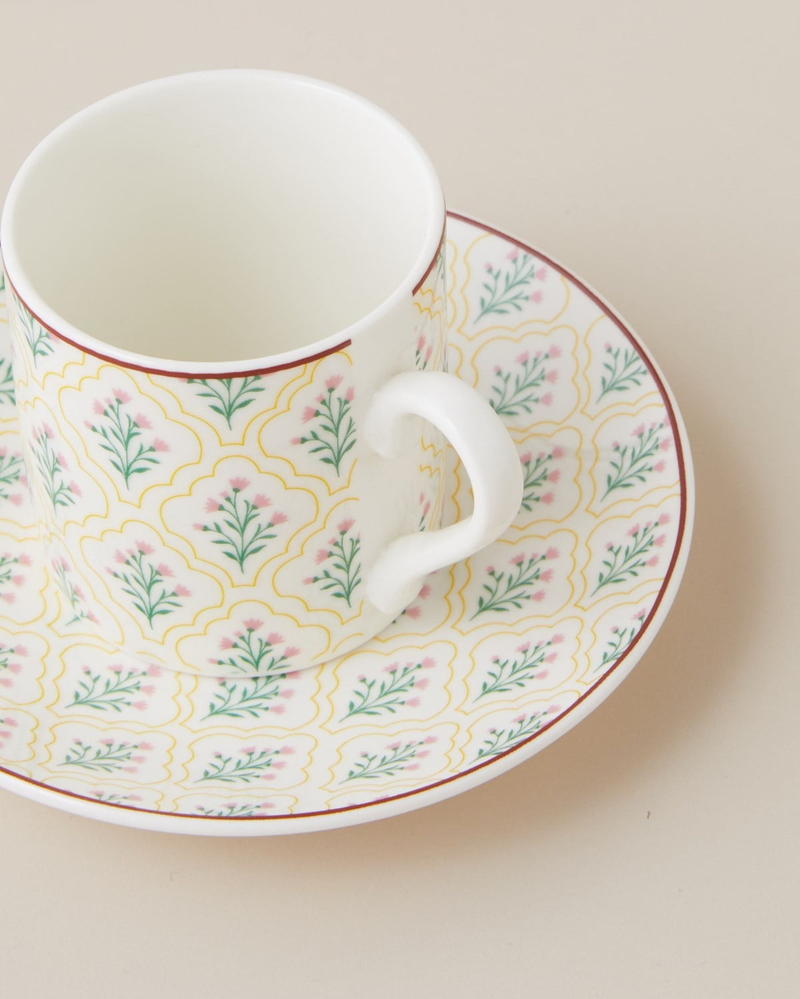 Neva Flora New Bone China 12 Parça 6 Kişilik Kahve Fincan Takımı 80 ml Renkli