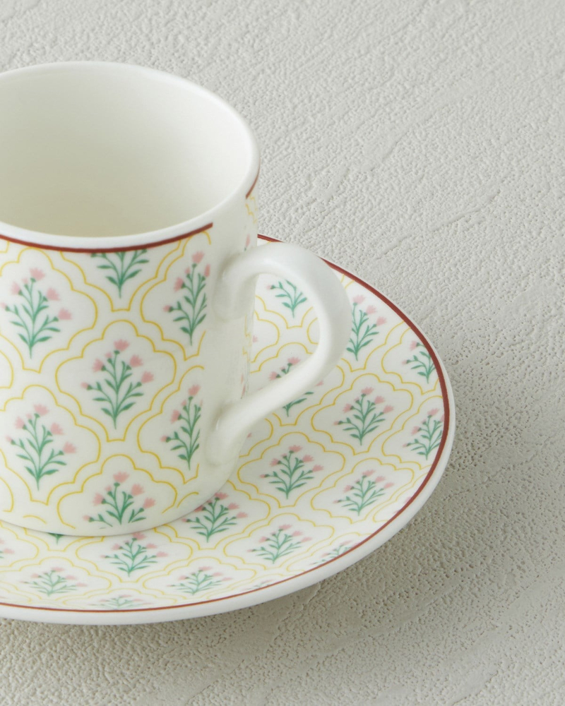 Neva New Bone China 4 Parça 2 Kişilik Kahve Fincan Takımı 80 ml Renkli