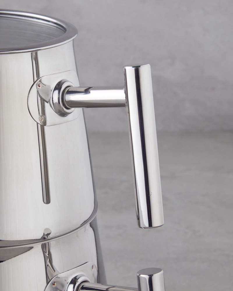 New Aden Çelik Çaydanlık 1,25 L - 2,50 L Silver