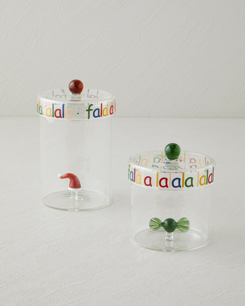 New Year Candy Borosilikat Kavanoz 600 ml Renkli