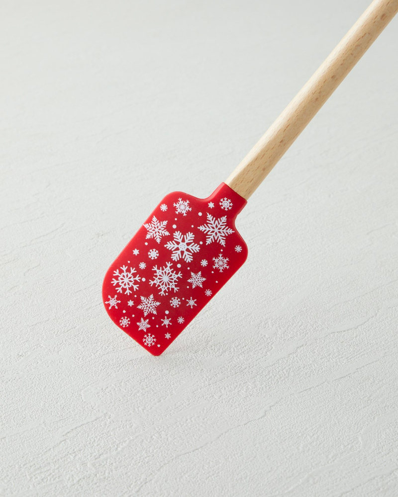 New Year Joy Silikon 2 Parça Servis Gereci 32,1x22,7 cm Kırmızı - Beyaz