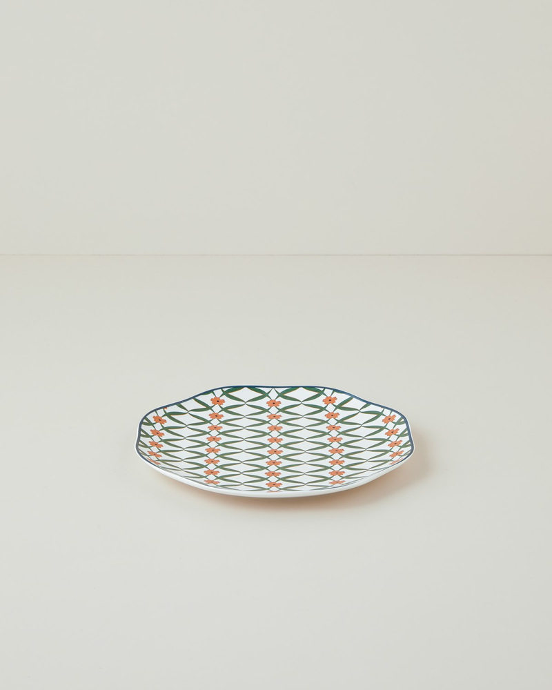 Nostalgic Petals New Bone Pasta Tabağı 20 cm Yeşil-Sarı