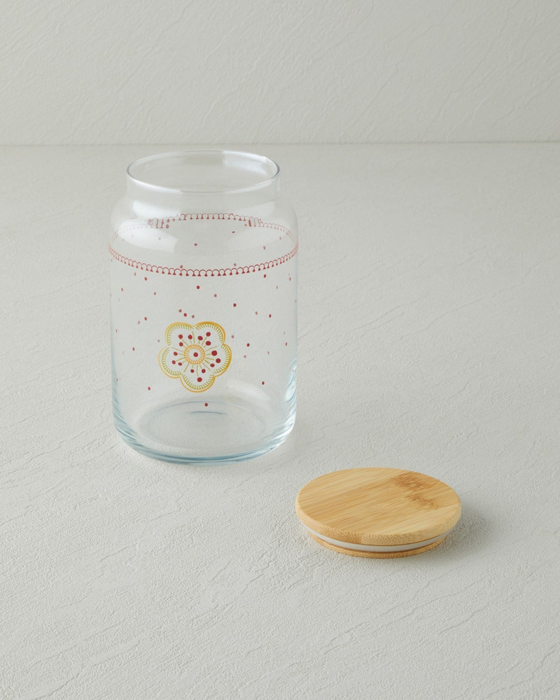 Nostalgic Serenity Cam Kavanoz 500 ml Kırmızı