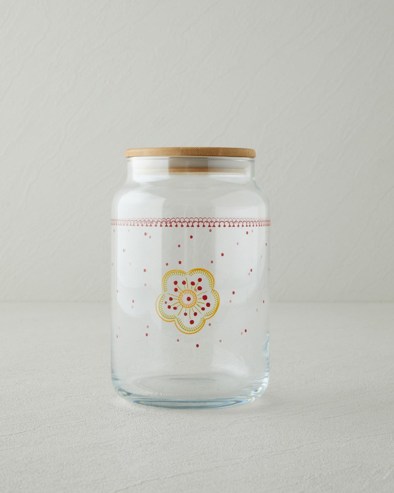 Nostalgic Serenity Cam Kavanoz 500 ml Kırmızı