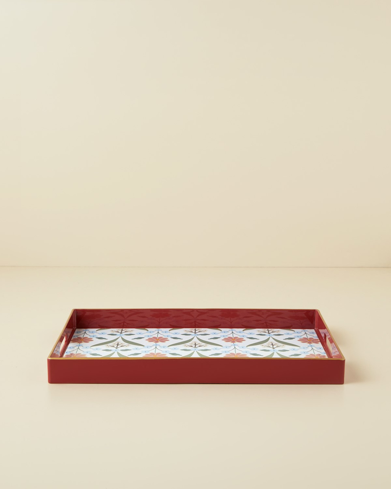 Nostalgic Whispers PP Tepsi 40x26 cm Bordo