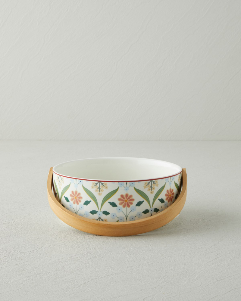 Nostalgic Whispers Stoneware Sunumluk 17x7 cm Renkli