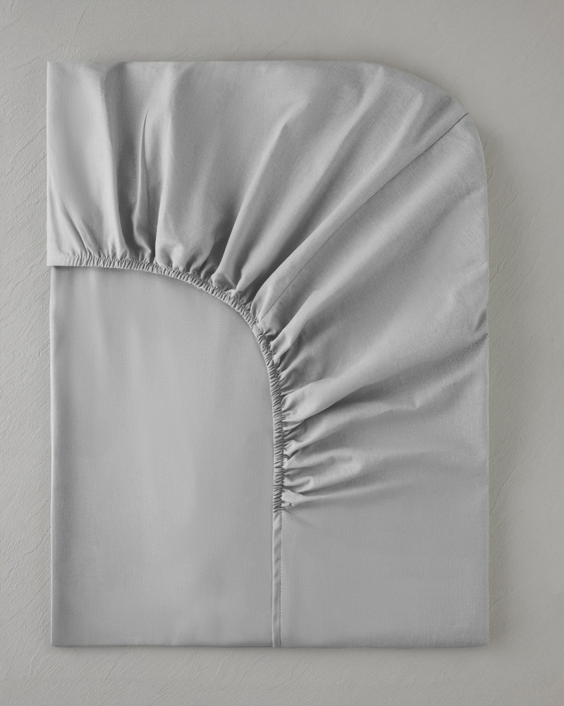 Novella Premium Soft Cotton Çift Kişilik Lastikli Çarşaf 160x200 cm Orta Gri