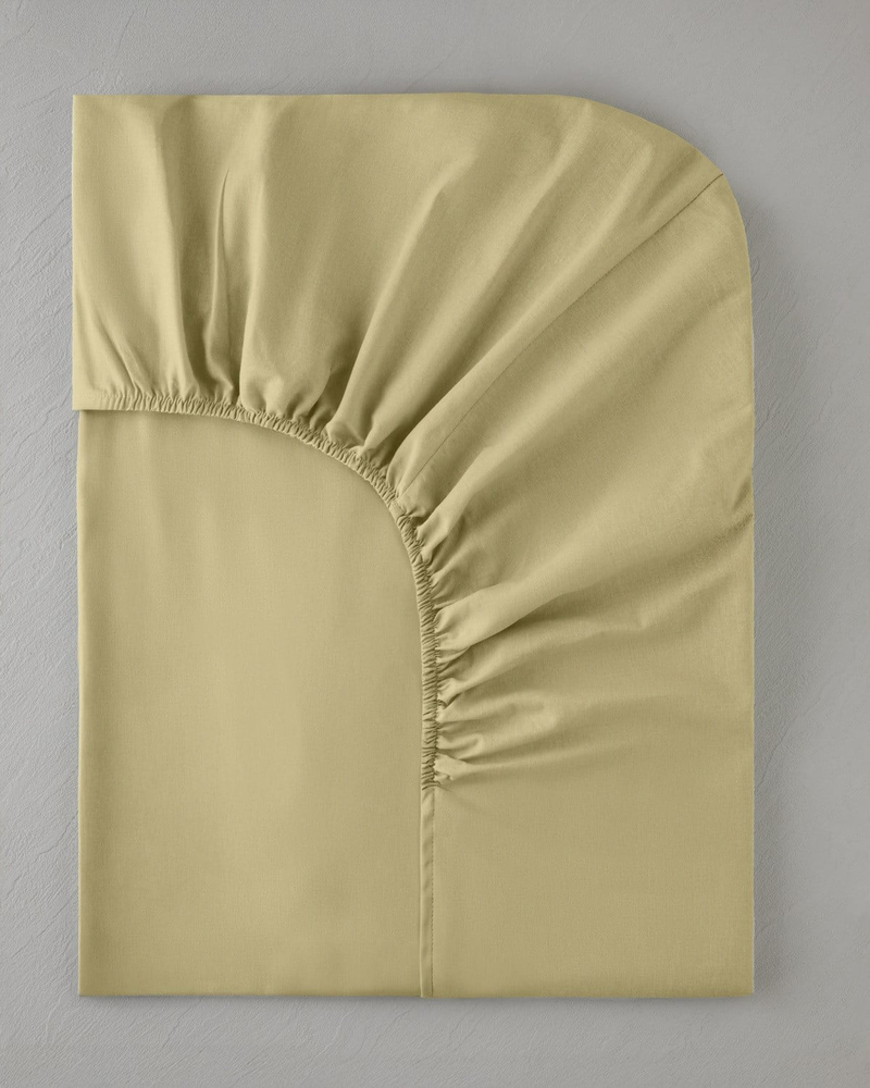 Novella Premium Soft Cotton King Size Lastikli Çarşaf 180x200 cm Açık Sarı