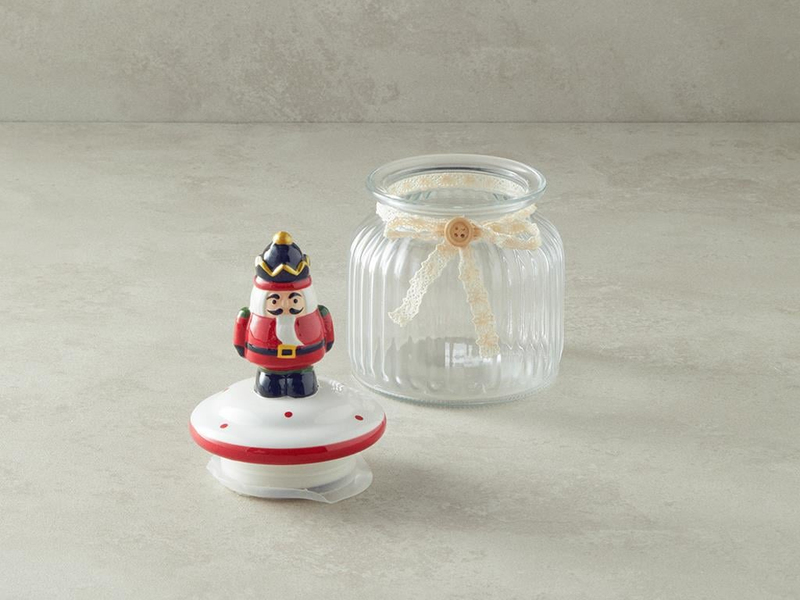 Nutcracker Cam Kavanoz Kırmızı