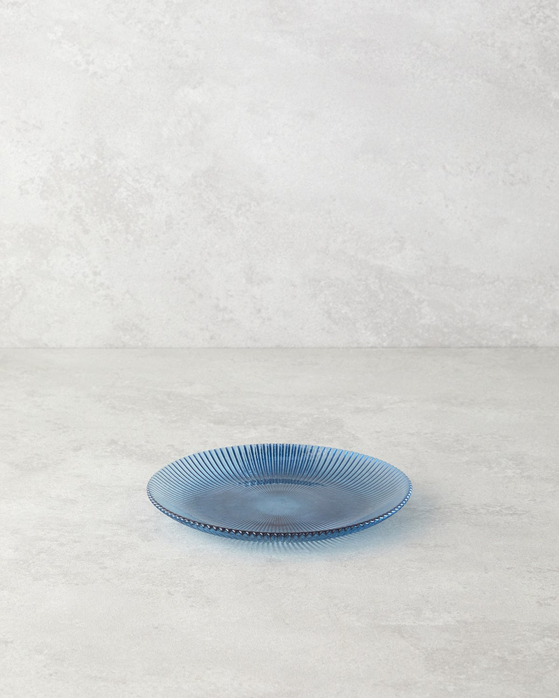 Olith Cam Pasta Tabağı 16 cm Mavi