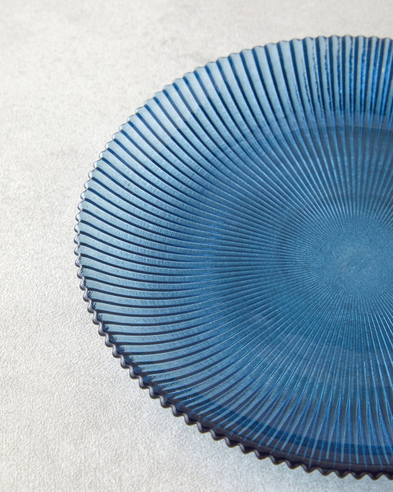 Olith Cam Pasta Tabağı 16 cm Mavi