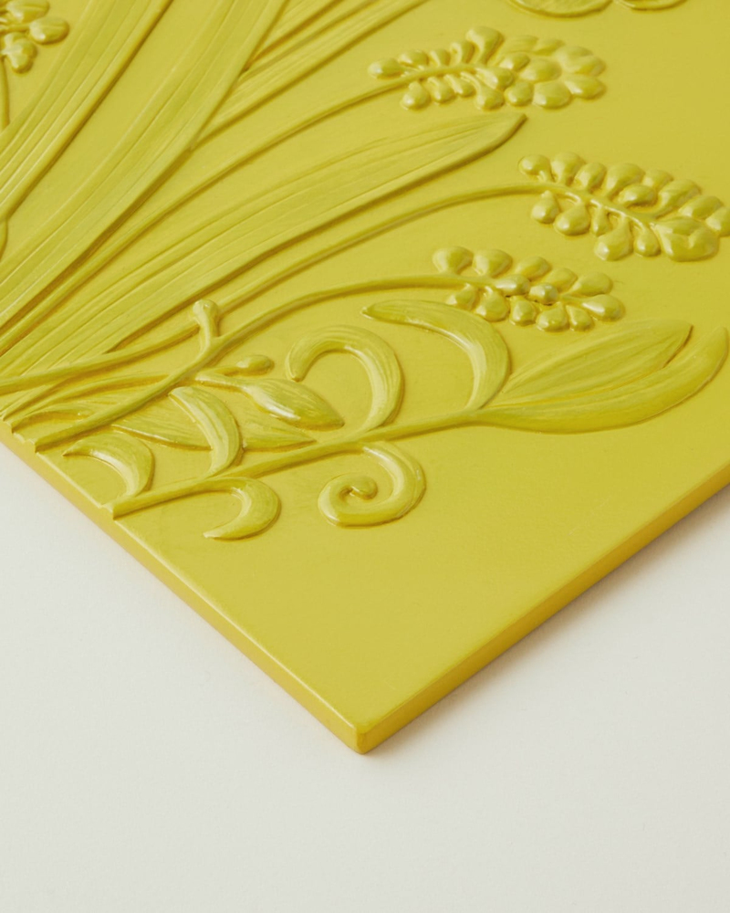 Oliva Polyresin Duvar Aksesuarı 20x20 cm Yeşil