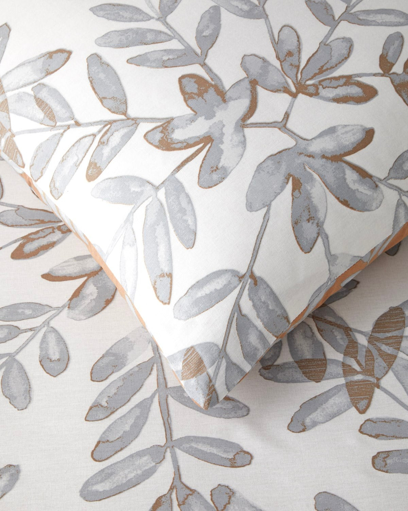 Olive Twig Çift Kişilik Nevresim Takımı 200x220 cm Krem - Yeşil