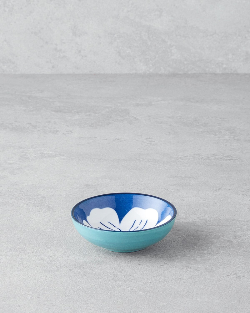 Ophelia Porselen Kase 9 cm Mavi-Beyaz
