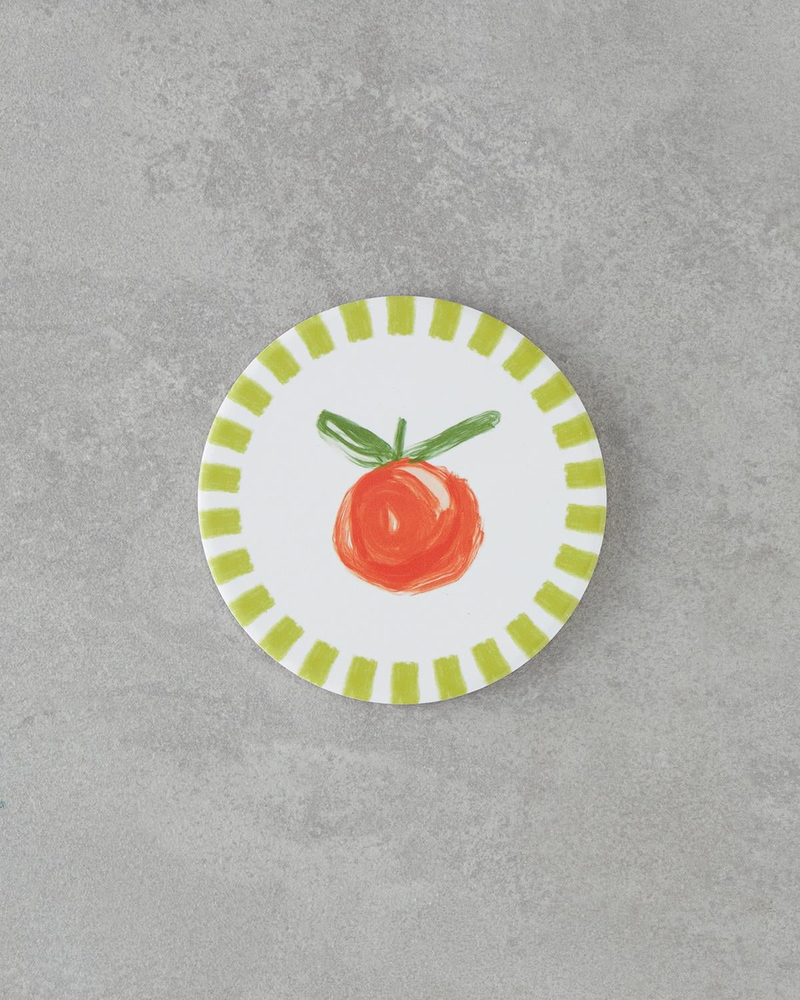 Orange Seramik Bardak Altlığı 11 cm Yeşil