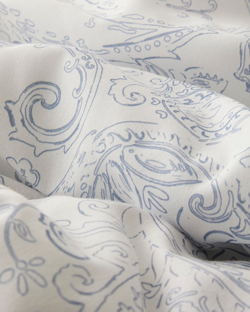 Paisley Touch Kolay Ütülenir Tek Kişilik Nevresim Seti 160x220 cm Mavi