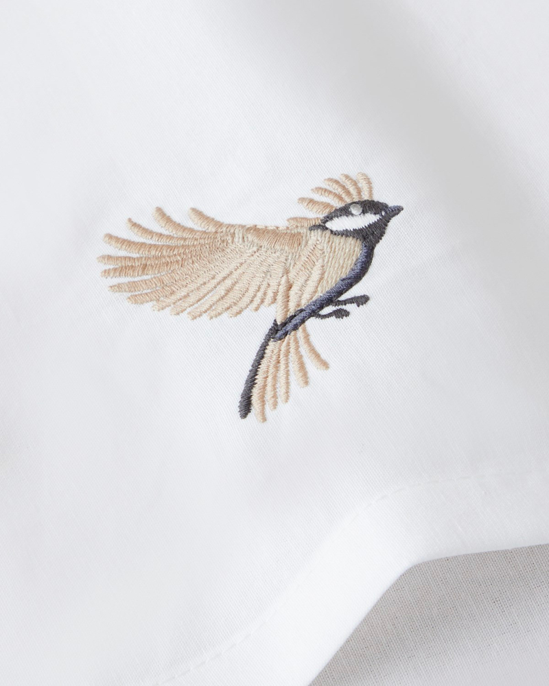 Paradise Wings Pamuk Polyester Nakışlı Runner 40x140 cm Krem
