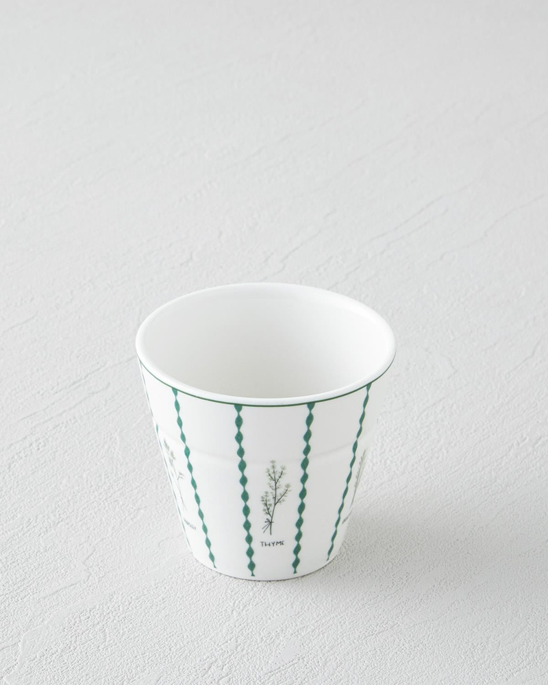 Parsley New Bone China Bardak 230 ml Beyaz - Yeşil