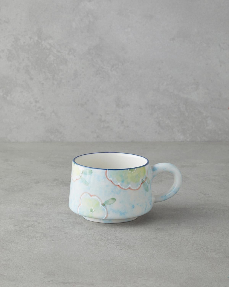 Pastel Reflections Seramik Kupa 260 ml Mavi-Yeşil-Sarı