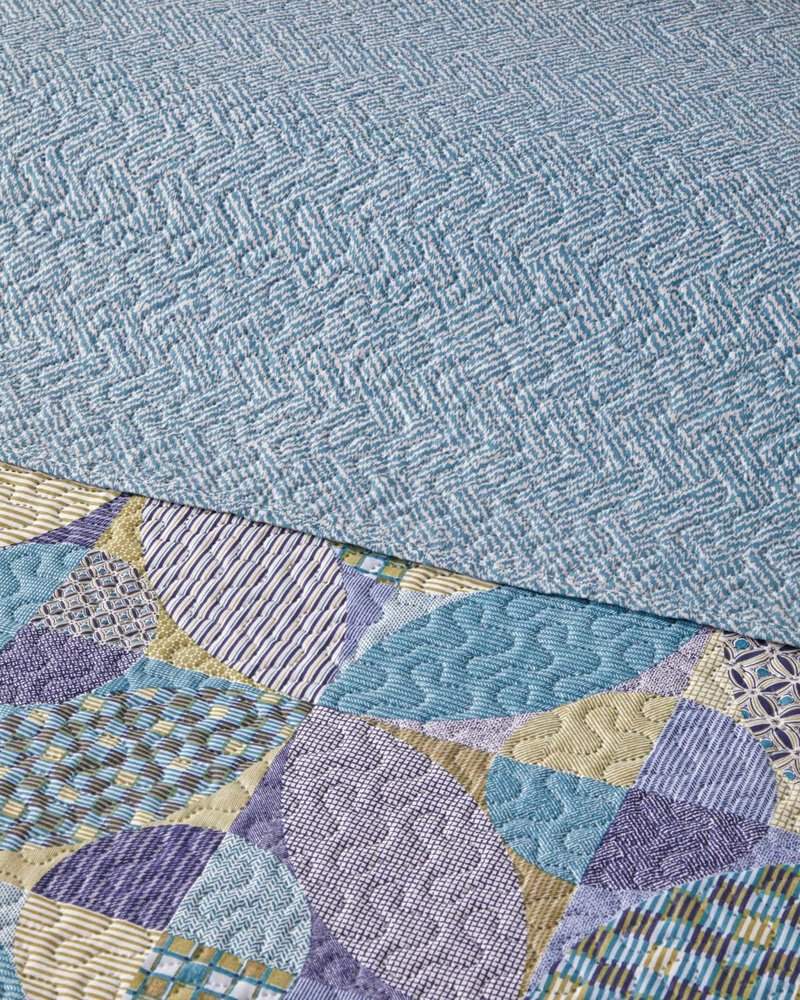 Patch Square King Size Çok Amaçlı Örtü 240x220 cm Yeşil