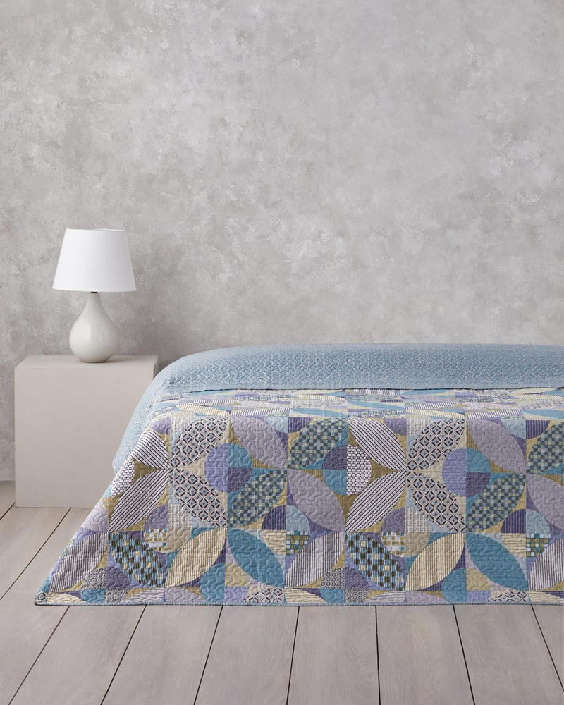 Patch Square King Size Çok Amaçlı Örtü 240x220 cm Yeşil