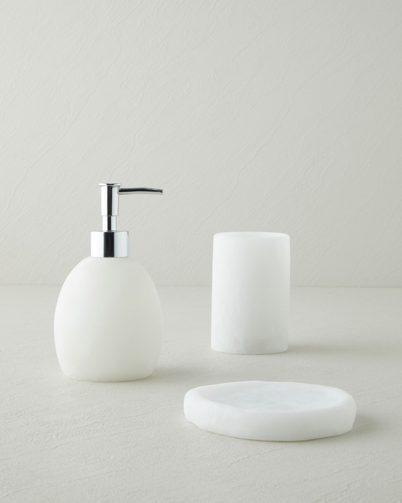 Pearl Reçine 3'lü Banyo Seti Beyaz