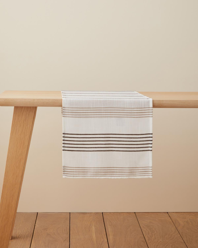 Pecan Polyester Runner 40x140 cm Bej-Kahverengi