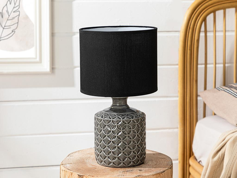 Pera Abajur 25x25x42 cm Gri
