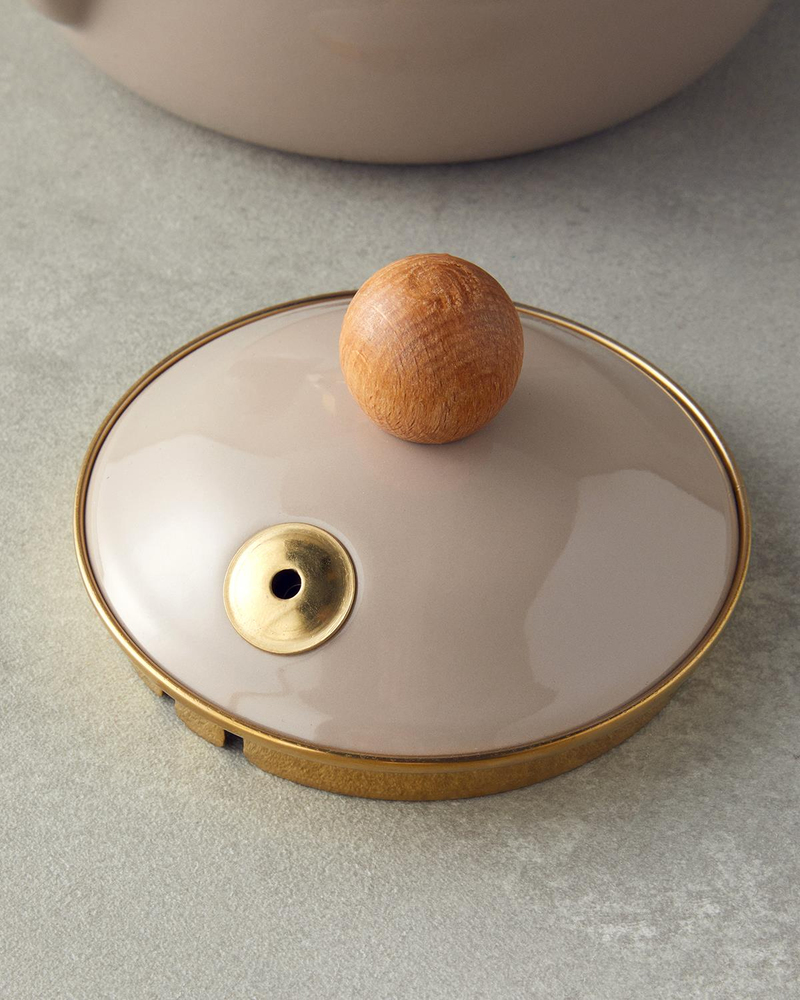 Perro Emaye Demlik 2 Litre Bej