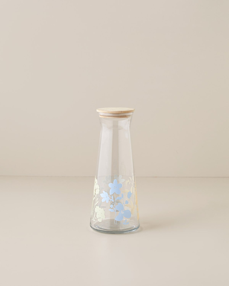 Petal Poetry Cam 3 Parça Su Takımı 1150 ml + 315 ml Sarı - Mavi