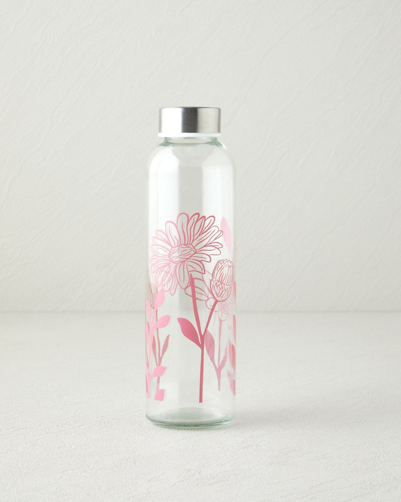 Petal Poetry Cam Şişe 500 ml Pembe